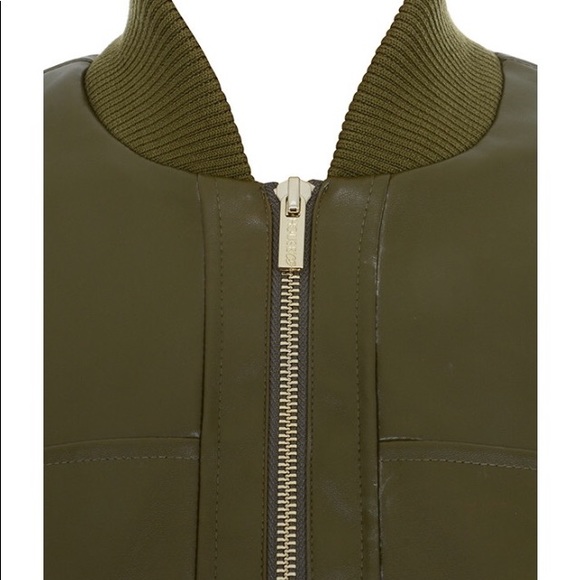 NEW House Of CB Olive Vegan Leather Jacket - Picture 6 of 8